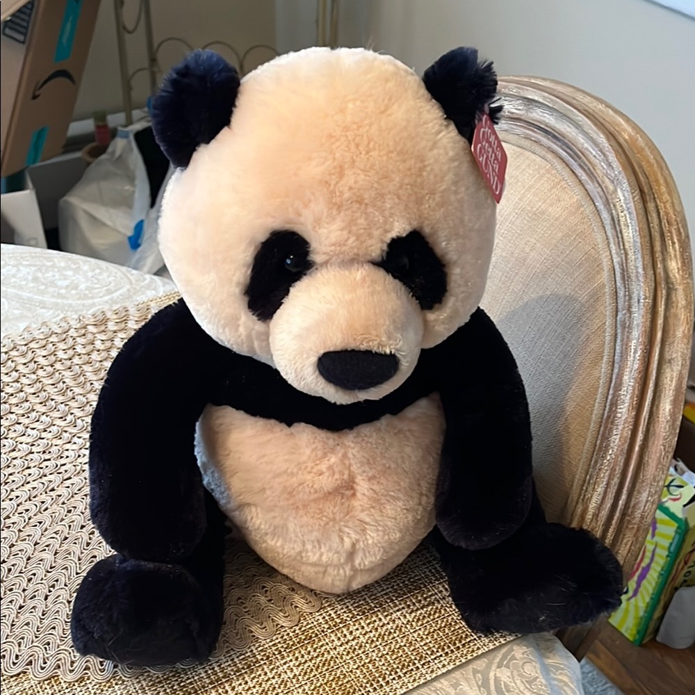 Gund Black and Cream Plush Panda Stuffed Animal